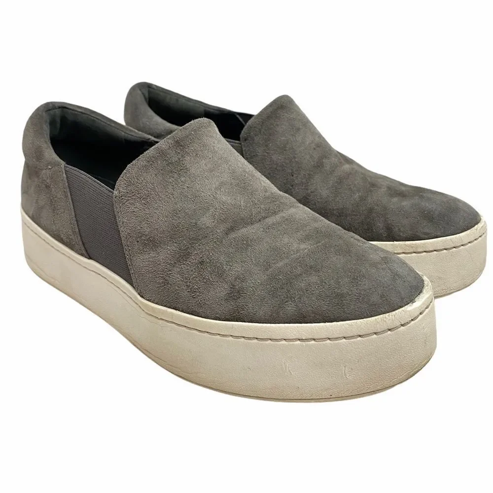 Vince. Women’s Gray Suede Slip‎ On Mules Sz 7 M